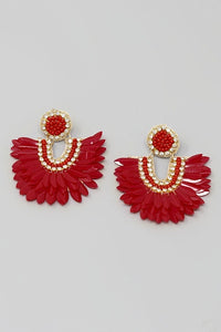 Angel Wings Beaded Drop Earrings