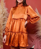 Rustic Satin Babydoll Dress