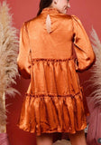 Rustic Satin Babydoll Dress