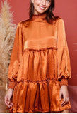 Rustic Satin Babydoll Dress