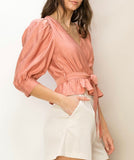 Peplum Crop- Mauve