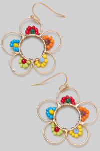 Wire Flower Earrings