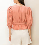 Peplum Crop- Mauve