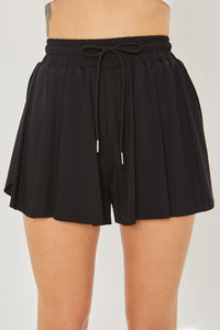 Sporty Girl Athletic Shorts- Black