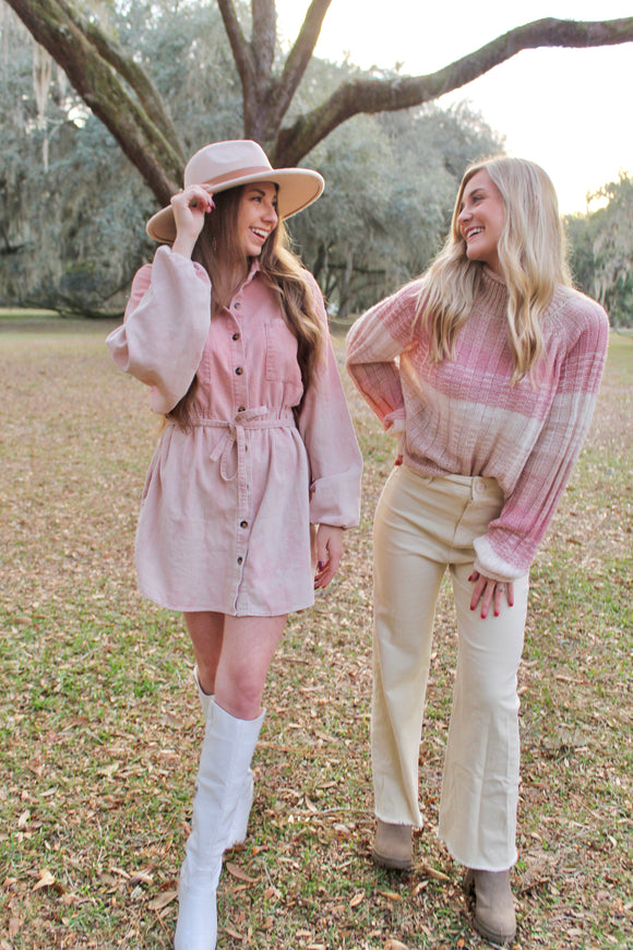 Pink Sherbet Corduroy Dress