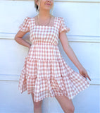 Gingham Babydoll Blush