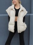 Creamy Chic Puffer Vest