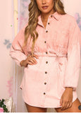 Pink Sherbet Corduroy Dress