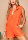 With The Flow Romper- Tomato Red
