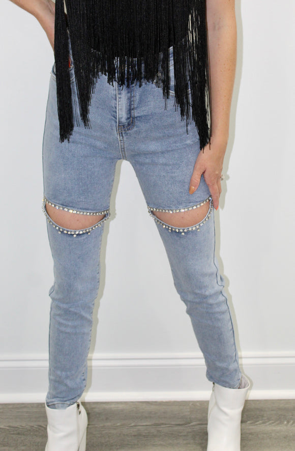 Glam Cut Skinny Jeans